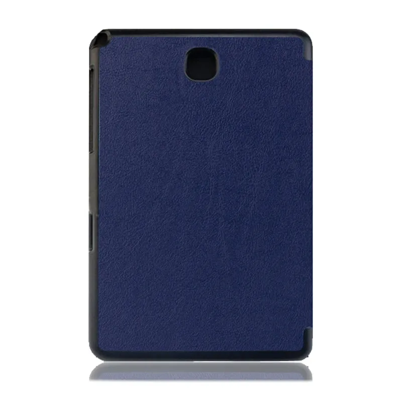 Умный Магнитный планшетный чехол для samsung Galaxy Tab A 8,0 T350 T355 T351 SM-T350 SM-T355 три раза стенд из искусственной кожи Обложка Cas+ Защитная пленка на экран - Цвет: dark blue
