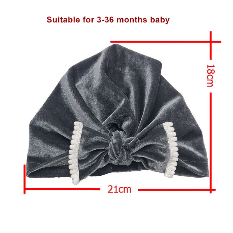 Bowknot Baby Headband Hat Stretchy Turban Headband Infant Head Wrap haarband Beanie Hat Baby Girl Headwear Baby Hair Accessories