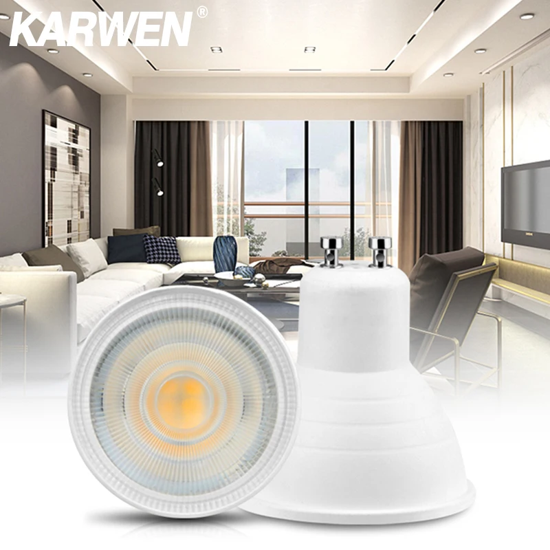 Светодиодный светильник KARWEN GU10 MR16 6 Вт E27 E14 220 В светодиодный 48 60 80 л для спальни |