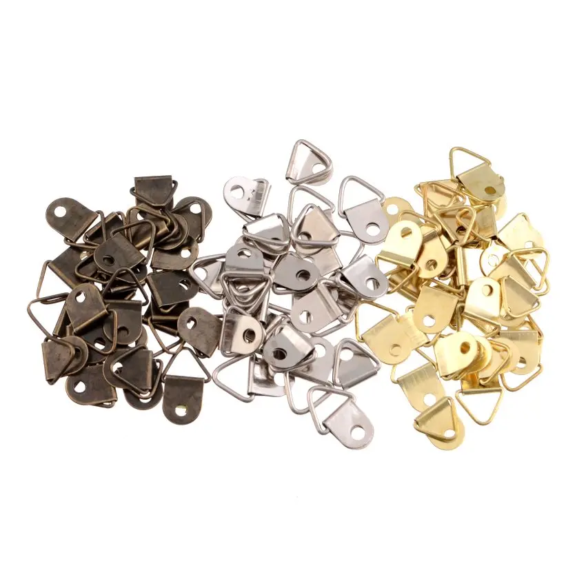 Photo Frame Hooks 50Pcs Bronze Tone Metal Hooks for Photo Frame
