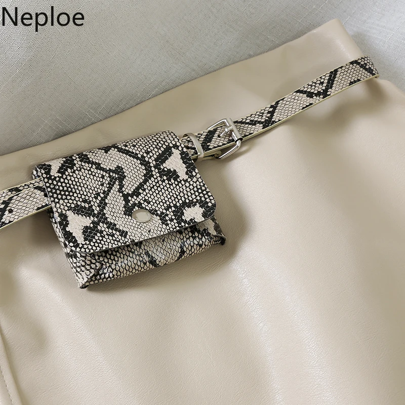 Neploe, высокая талия, бедра, тонкая кожаная юбка, женская, одноцветная, линия, с карманами, Осень-зима, низ, Jupe Mujer, новинка, Wild Faldas