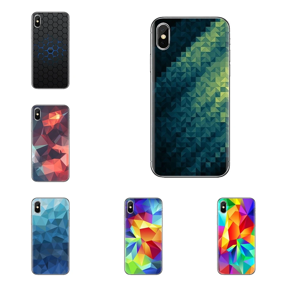 Case Cover For iPhone XS Max XR X 4 4S 5 5S 5C SE 6 6S 7 8 Plus Samsung Galaxy J1 J3 J5 J7 A3 A5 Polygon ART Graphic inspiration |