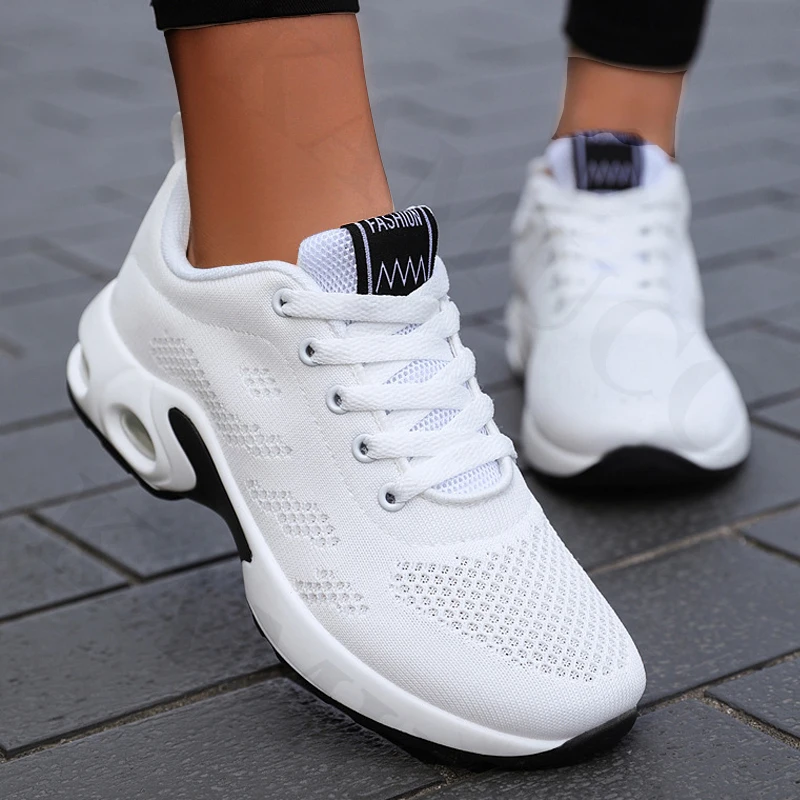 Ladies Trainers Casual Mesh Sneakers Pink Women Flat Shoes Lightweight Soft Sneakers Breathable Footwear Basket Shoes Plus Size