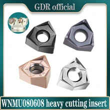 

WNMU080608 double-sided hexagonal 90 degree right angle fast feed MFWN WNMU carbide inserts Cast Iron milling cutter inserts