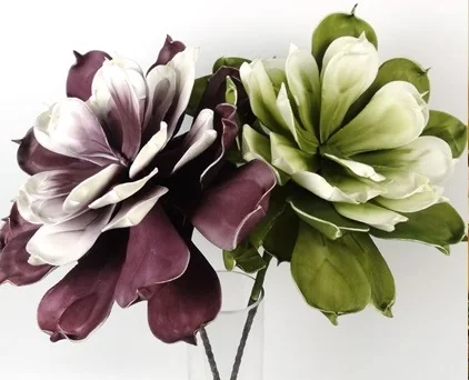 green and purple DIY проекты дома свадьба отель Декор искусственная Цветочная композиция материал цветы PE пена Лотос - Цвет: green and purple