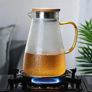 

High Borosilicate Glass Pitcher Large Capacity Tea Pitcher With Lid Household Glass Water Jug Tea Pot For Hot Cold Tea Juice