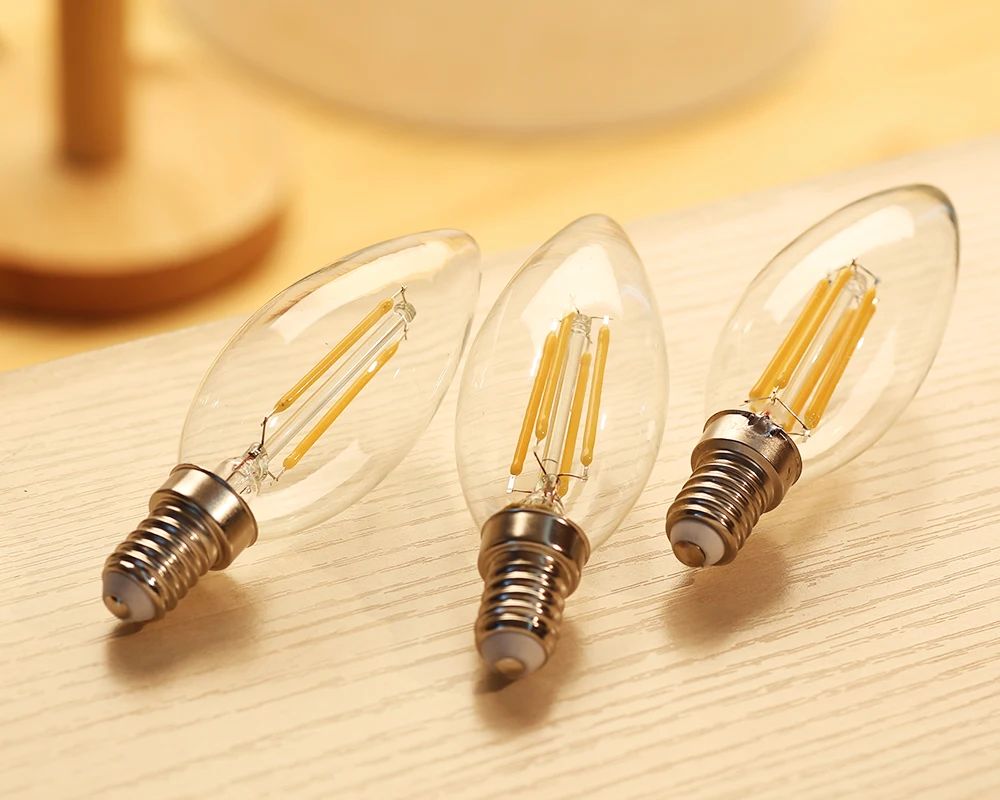 Светодиодная лампа E27 с регулируемой яркостью 220V 240V 2W 4W 6W 8W Ретро E14 светодиодный светильник лампы накаливания Эдисона лампа A60 ST64 Винтаж C35 Свеча светильник