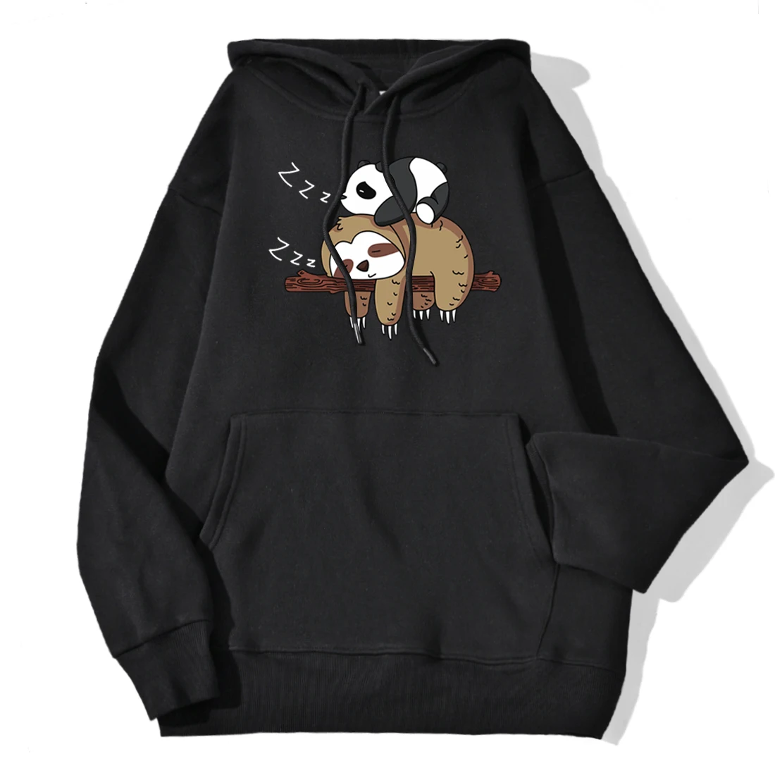

Cute Panda and Sloth Print Hoodie Loose Pullover 2020 Autumn Winter New Women's Fashion Brand Long Sleeve Fleece Warm Sweatshirt