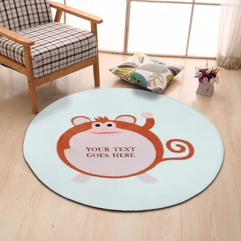 

Korean-Style Cartoon Simple round Bedroom Children's Cartoon Climbing Pad Bedside Carpet Living Room Mat Carpet