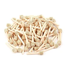 100 шт., деревянная ложка для перемешивания меда с длинной ручкой, палочка для перемешивания, соковыжималка для меда, сосуд для кофе, молока, чая, кухонные принадлежности