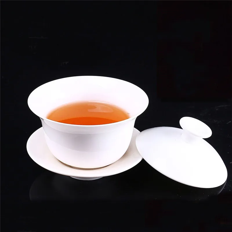 XMT-HOME новый чай супница чашки gaiwan чистого белого нефрита керамическая чаша для