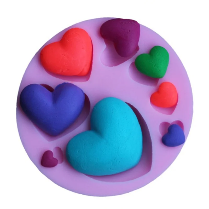 Силиконовые формы в форме сердца для свадебного торта ко Дню Святого Валентина формы для выпечки кондитерских изделий инструменты для украшения кондитерских изделий печенье шоколадные формы