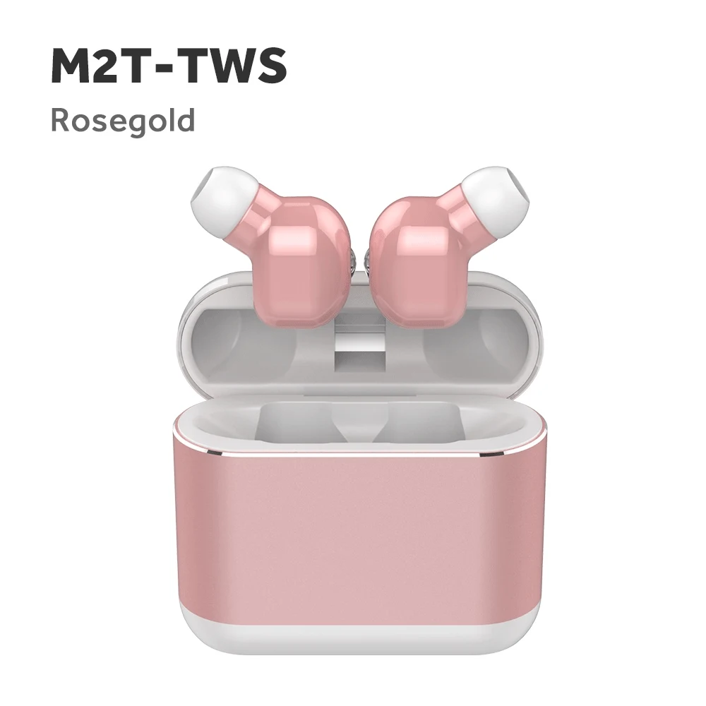 M2T Tws Bluetooth наушники мини беспроводные наушники спортивные наушники громкой связи беспроводная гарнитура с зарядным устройством для телефона xiaomi - Цвет: Pink