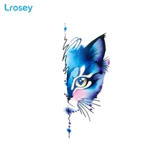 9 шт., водостойкие татуировки, s, кошка, животные, татуировки, боди-арт для мужчин, женщин, поддельные, Переводные, дышащие, временные наклейки