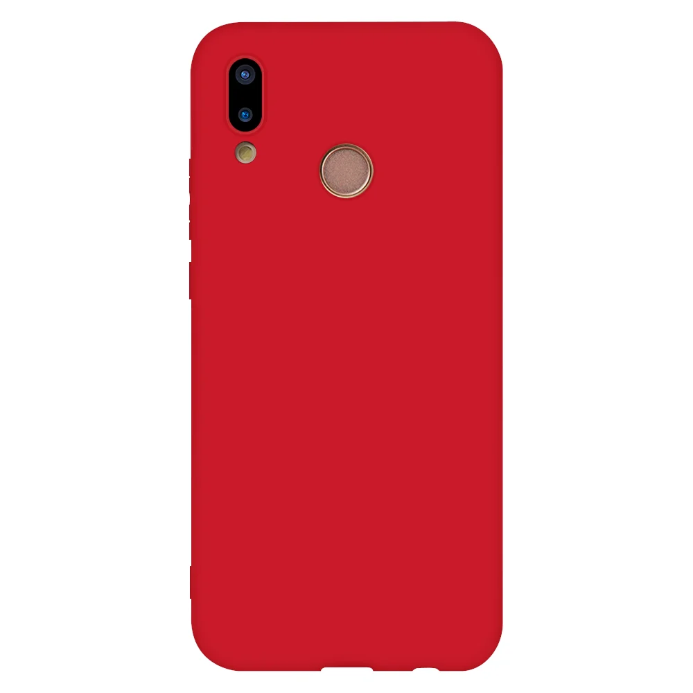 Red matte Красный резиновый матовый чехол для huawei Honor 20i 10i вид 20 20 Pro 8 9 10 20 Lite 8X Коврики 20 10 Lite рro Y6 Y7 Pro Y9 queen чехлы - Цвет: Red matte