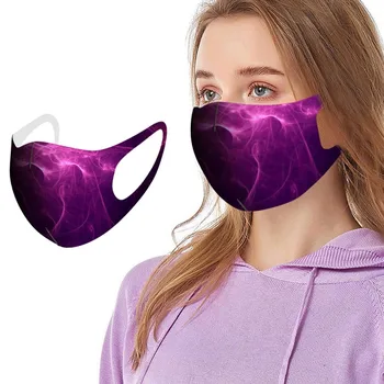

Tie-dye Print Funny Face Mask Reusable Colorful Fabric Mouth Mask Turban Stylish Neutral Washable Mask for face Mascarillas