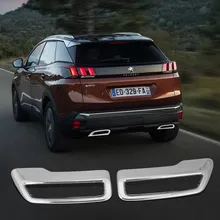 Автомобильный задний глушитель для peugeot 5008 3008 3008GT задний конец трубы декоративная крышка отделка ABS хромированная модификация