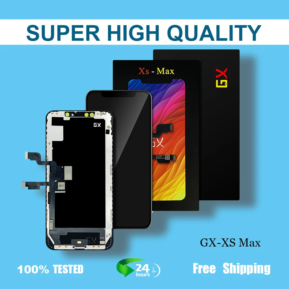 GX OLED For iPhone X XS XsMax 11Pro LCD Display Touch Screen Digitizer Assembly Tested No Dead Pixel Replacement LCDs True tone