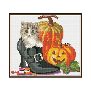 

Halloween Cat Diamond Painting for Square Rhinestones Pictures 5D DIY Full Drill Cross Stitch Diamond Painting Embroidery Icons