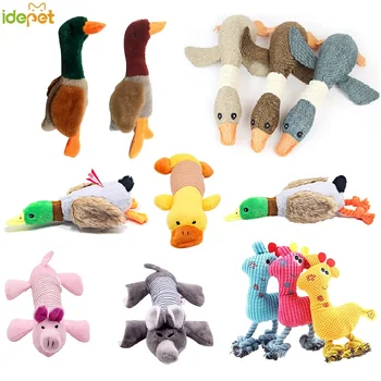 

Plush Squeaky Pet Dog Toys Bite-Resistant Molar Tooth Dog Chew Toy Funny Fleece Cat Puppy Training Product for All Pets Duck 35