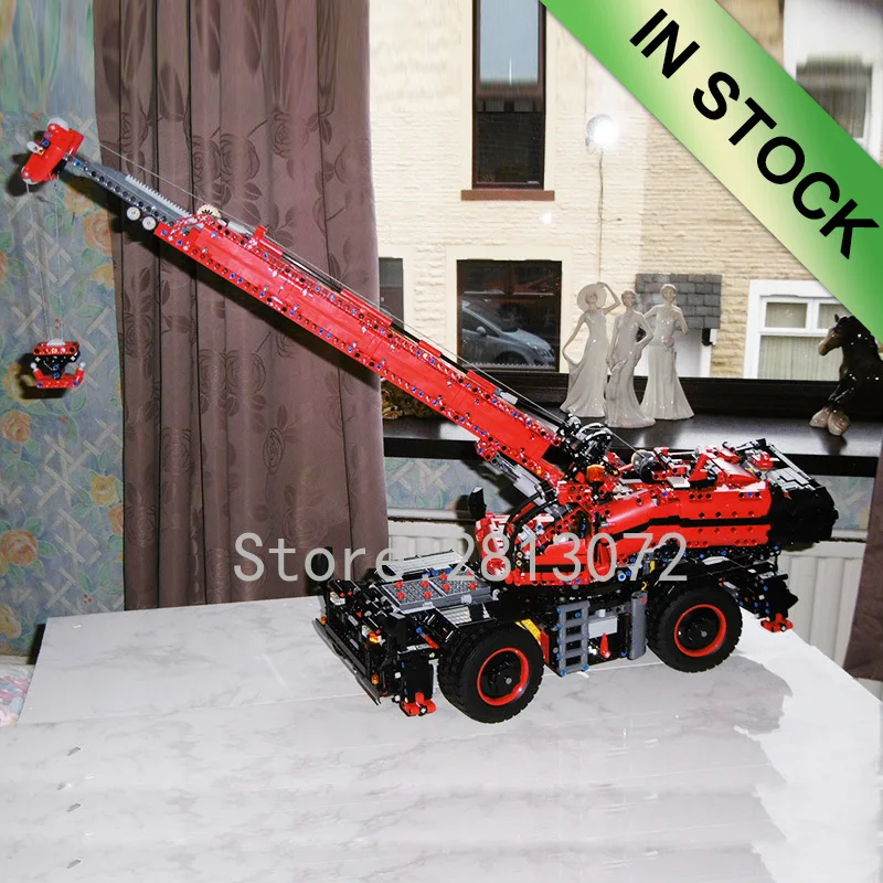 

20085 In Stock Technic series Toys Rough Terrain Crane 42082 4057Pcs Model Building Kits Blocks Bricks Motor Car Assembly