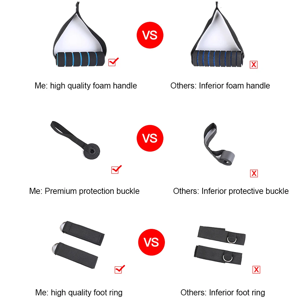 11Pcs Exercise Resistance Bands Sets for Women and Men Fitness Gym Strength Training Body Yoga Pilates Sport Rubber Band Pull Up (7)