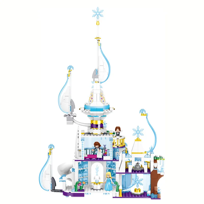 

2019 Girl Friends Series City Fairy Princess Ice Castle Model Building Blocks Bricks Enlighten Kids Toys
