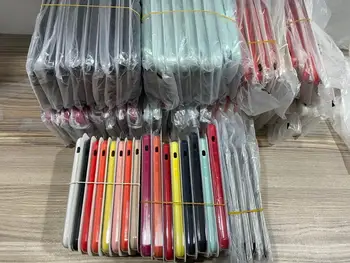 

10Pcs/lotOriginal Official LOGO Case For iPhone 6 8 7 Plus 6S 5 SE 5S For apple iPhone X XR XS Max Cover For apple silicone case