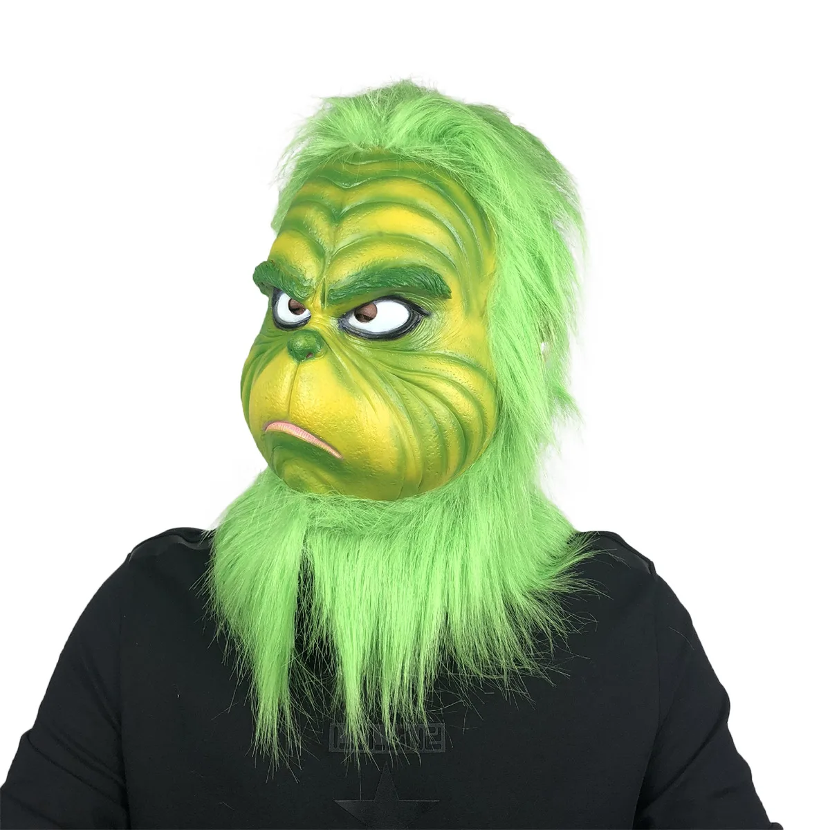 Маскарадная маска Grinch на голову, Рождественская воровка, зеленый монстр, маска Grange, рождественский костюм гика, косплей из фильма