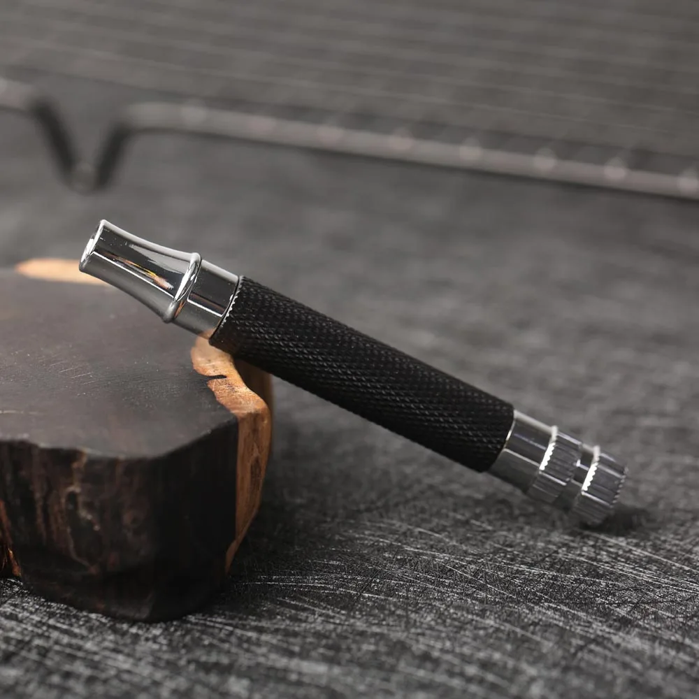 Yaqi Black and Chrome Color Brass Safety Razor Handle