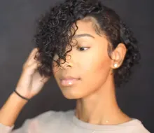 Pre arrancado corte Pixie peluca 250% para las mujeres negras Pixie Peluca de cabello humano nudos blanqueados corto de la onda de agua de Bob de fuente peluca Remy