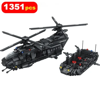 

1351Pieces Military City Special Police Airplane Building Blocks Transport Plane Model Bricks Toys Children Presents
