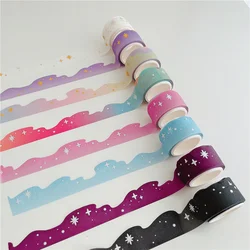 Bande adhésive colorée de la rivière des étoiles, autocollant décoratif de conception de scène pour bricolage, papeterie Kpop coupe profilée de 5m 