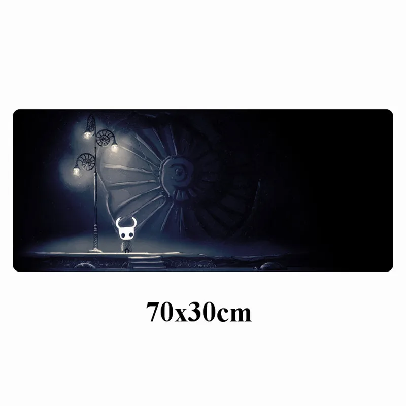 Синий 70x30 см полый игровой коврик для мыши рыцарь, мультяшный фиксирующий край, коврик для мыши геймер XXL, резиновый прочный большой коврик для ноутбука, компьютера, стола - Цвет: Синий