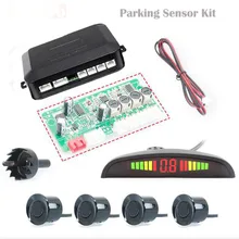 2020 multi opcional carro kit sensor de estacionamento display led radar estacionamento automático com 4 sensores reverso backup monitor sistema detector