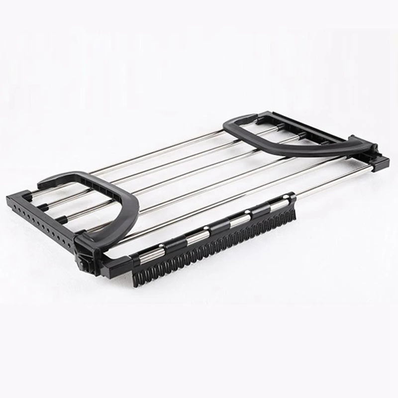 1Pc Stainless Steel Drying Shoe Rack Portable Multi-Function Window Laundry Balcony Towel Clothes Diaper Dryer Storage Rack