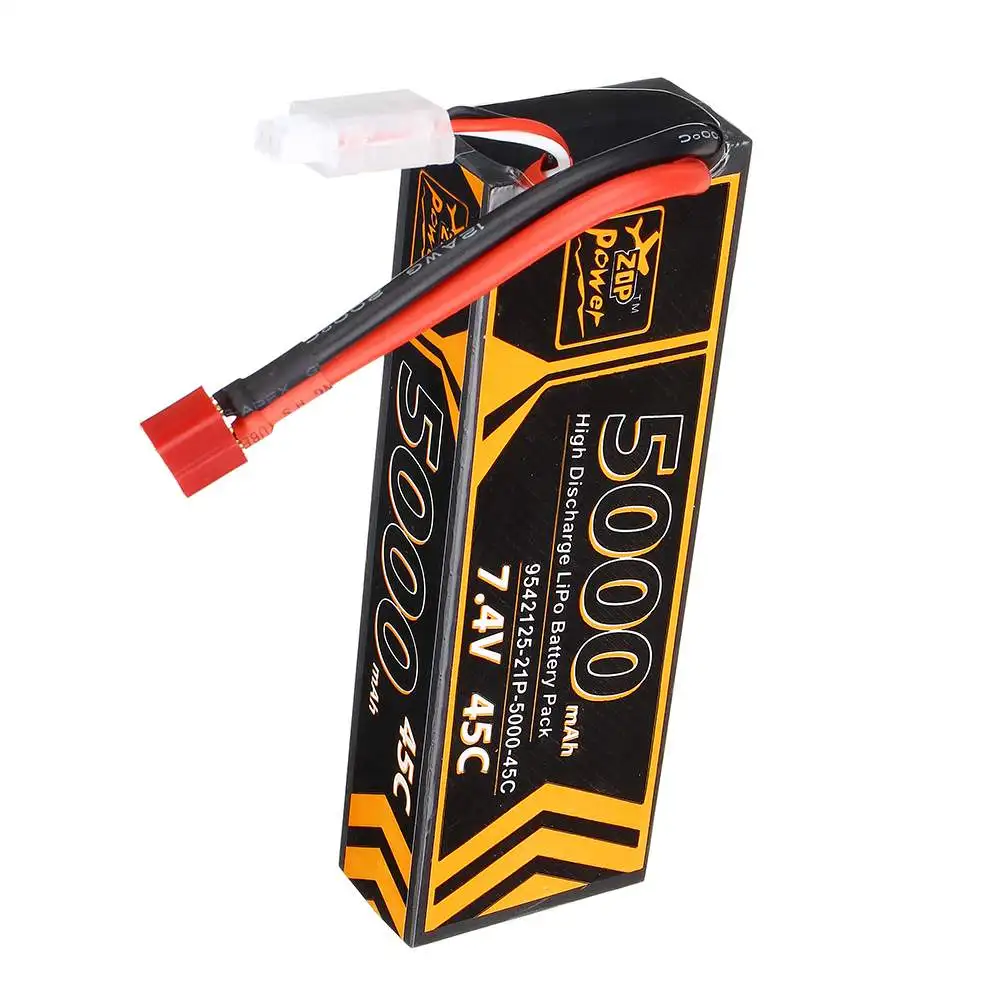 1/2/4 шт. оригинальный ZOP Мощность 7 4 V 5000 мА/ч 45C 2S Lipo Батарея Т образный разъем для 1/10