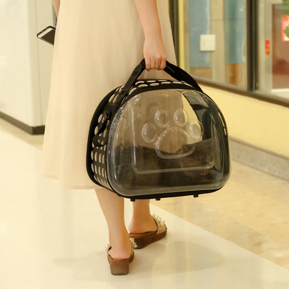 SHUANGMAO Pet Cat Carrier Folding For Travel Cat Backpack Puppy Carrying Space Dog Bag Single Shoulder Handbag Portable Products