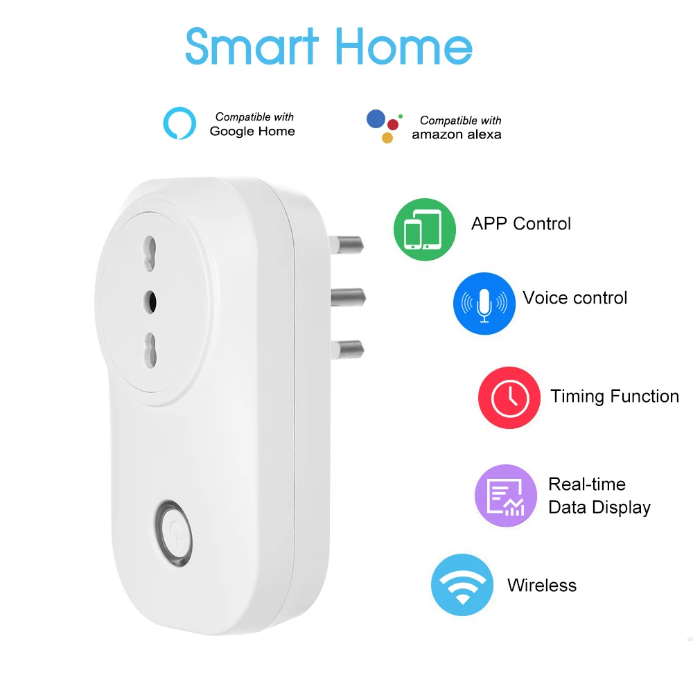 Шлейф Inteligente de Google Home Control de Voz com Amazon Tmall Elf Echo Inicial do Cronometrando Tomada de Casa Inteligente