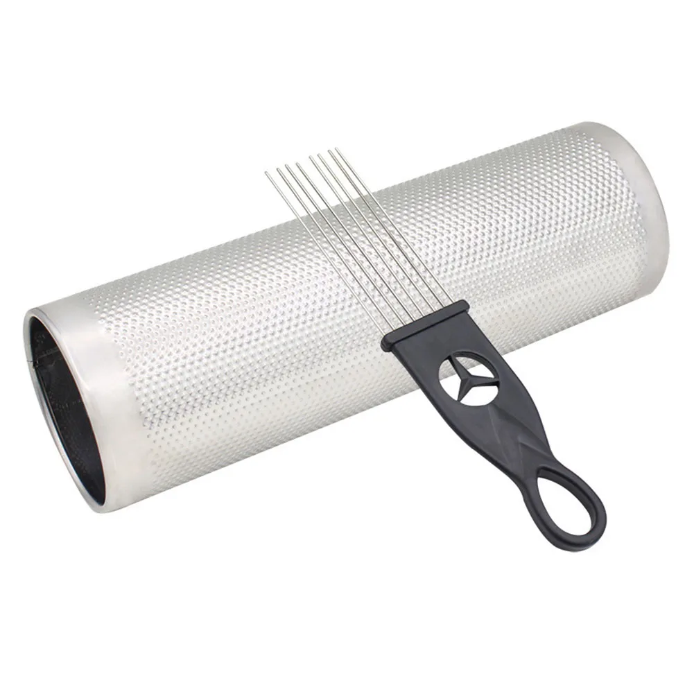 Large Entertainment Aluminum With Scraper Durable Loud Latin Merengue Professional Open Ends Percussion Guiro Musical Instrument
