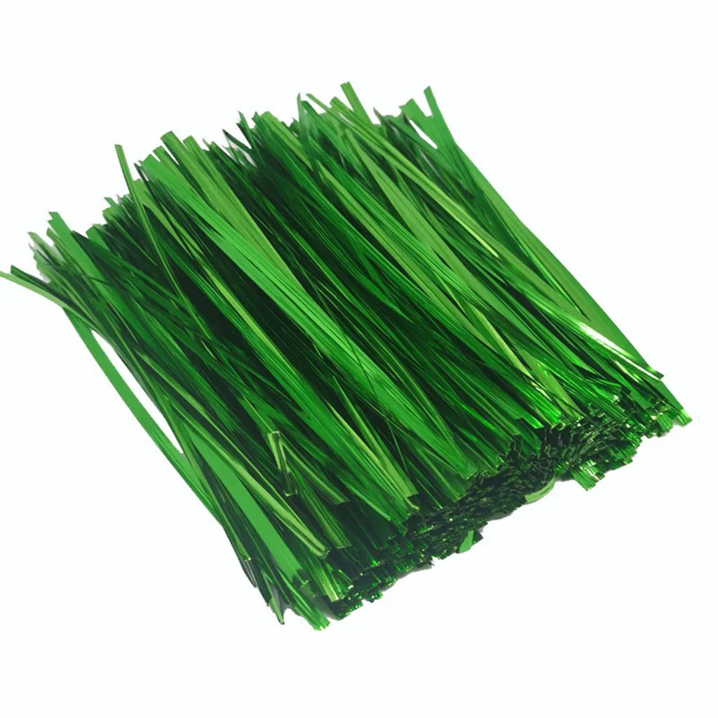 Green 800 шт. 15 см садовые проволочные Галстуки предварительно вырезанные готовые маленькие Короткие Зеленые садовые растения проволочные Галстуки нейлоновые застежки многоразовые Волшебные Ленты - Цвет: Green