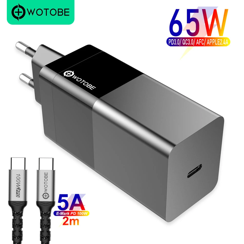 usb car charge 65W fast GaN mini Wall Charger,USB C PD 65W QC3.0 for TYPE C Thunderbolt 3 laptop iphone 13 11/SE S10/S20/Note 10/9 XPS 13/15/17 12 v usb