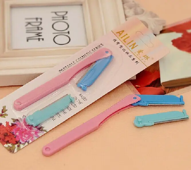 1 set Women's Eyebrow AILIAN Brow Trimmer Shaving Razor with Stainless Blade Free Shipping | Красота и здоровье