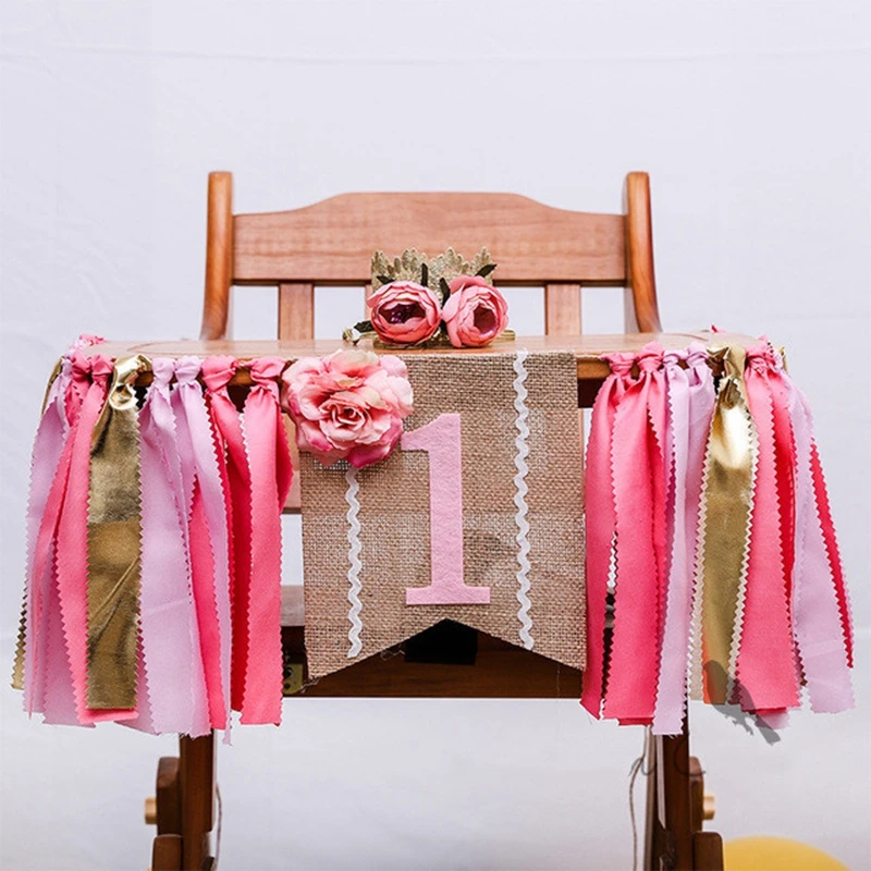 

Baby Dining Chair Flag Birthday Hat First Birthday Party Garland Baby Shower Birthday Party Baby Dining Chair Banner Supplies