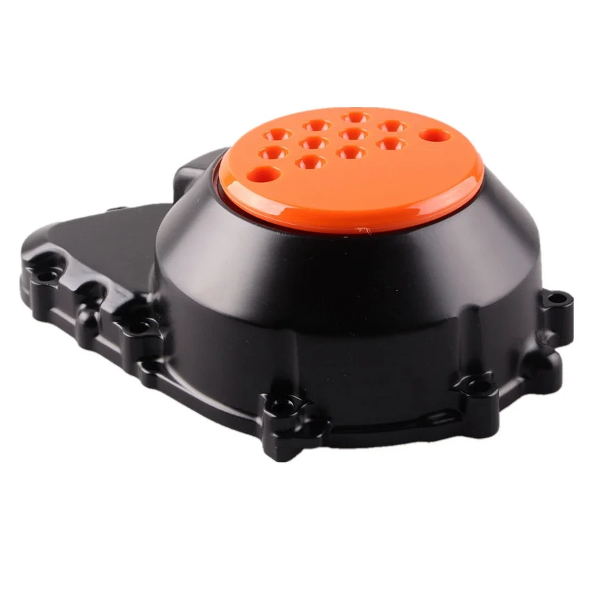 

CNC Engine Stator Cover Generator Crankcase For Kawasaki Z1000 2003 2004 2005 2006 Black+Orange
