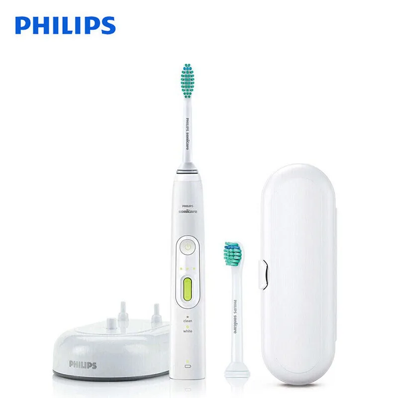 

Philips HX8962/05 Sonic Electric Toothbrush Rechargeable Two Smart Modes with 2 Brush Head 100-220V HealthyWhite for Adult