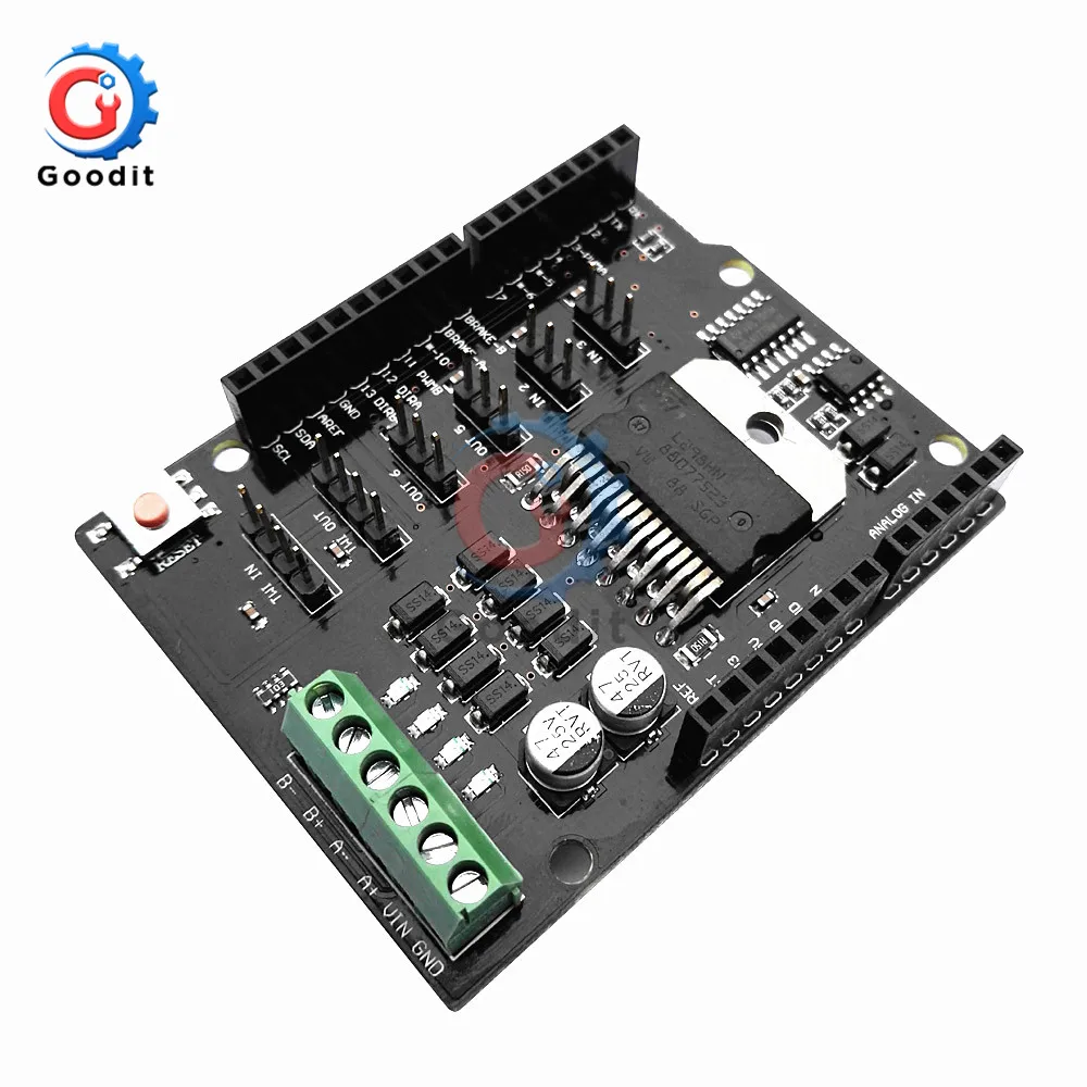 Dual Channel DC Motor Driver Shield Expansion Board L298NH Module Driving Module Replace L298P L298 For Arduino R3 MEGA2560 dc motor driver
