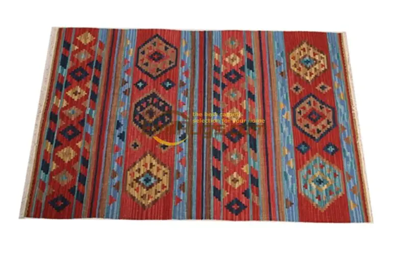 tapete kilim Wool Handwoven Wool Livingroom Geometric Turkish Natural
