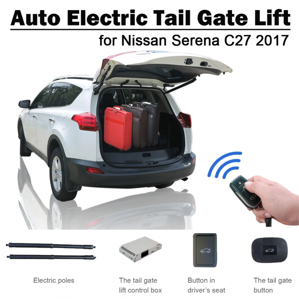 

Автомобильный Электрический подъемник задних ворот для Nissan Серена C27 2017 всасывающий пульт дистанционного управления привод кнопка управления сиденьем высота во избежание зажима