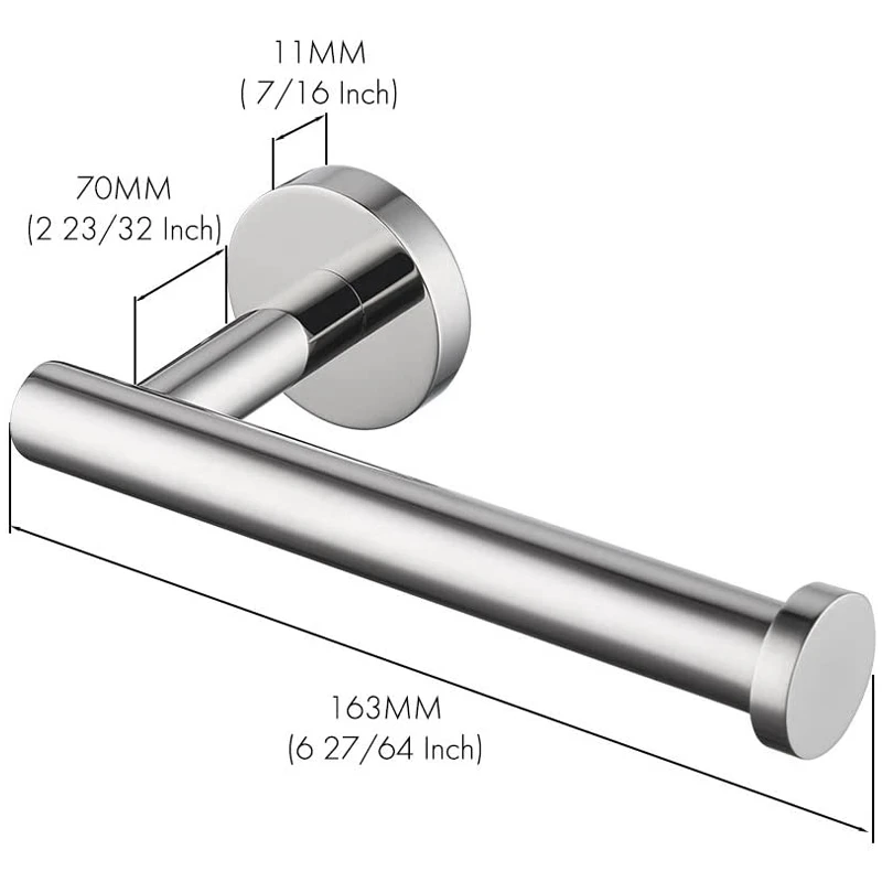 SUS 304 Stainless Steel Toilet Paper Holder Round Tissue Holder Paper Roll Dispenser